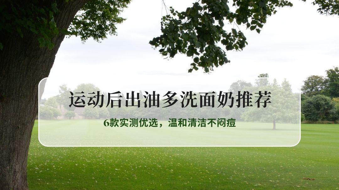 2026运动后出油多控油氨基酸洗面奶排名：6款实测优选，温和清洁不闷痘