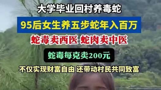 95 后女子养蛇年入百万，美女与 6 万毒蛇的故事