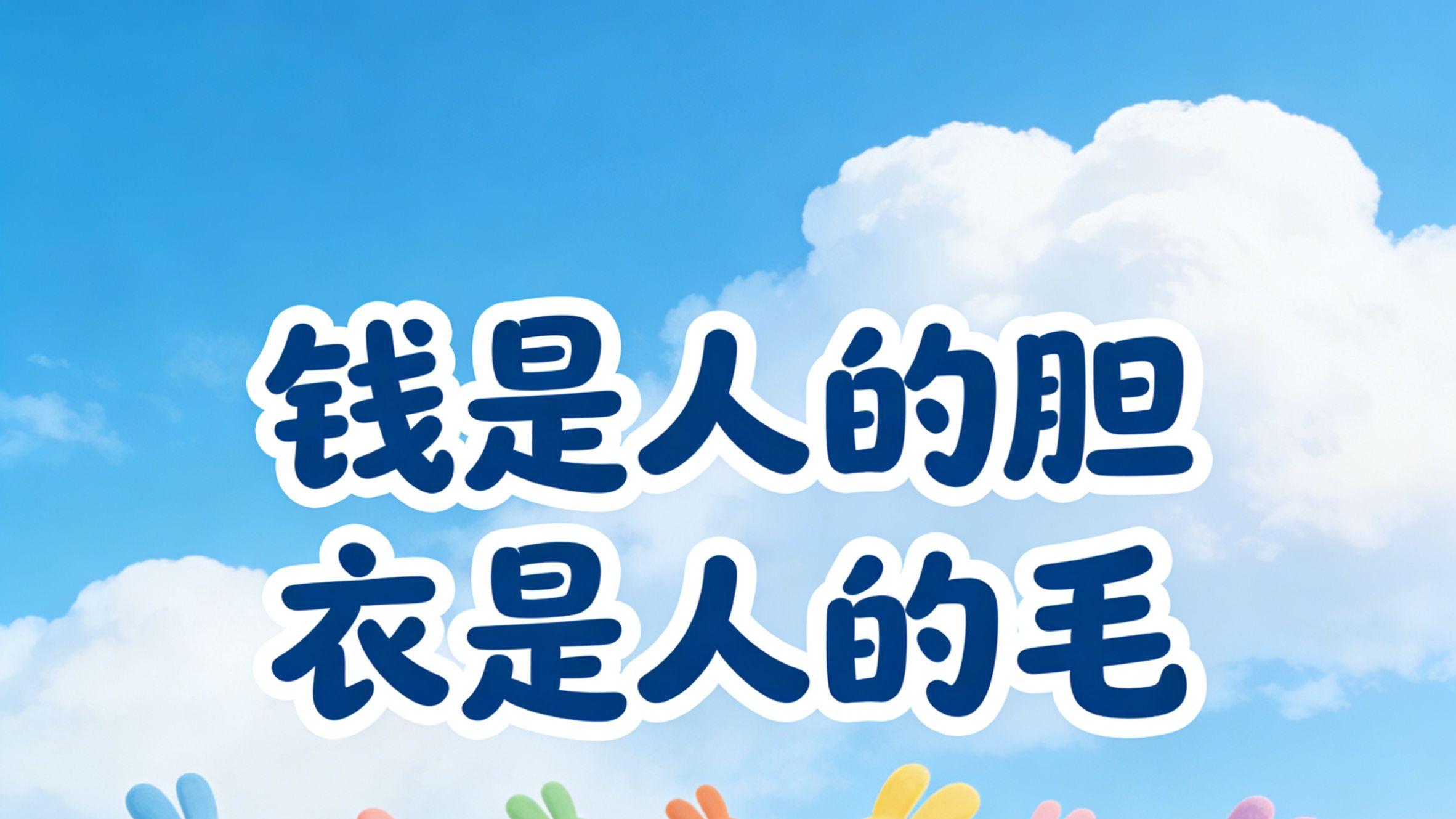 老话说：钱是人的胆，衣是人的毛