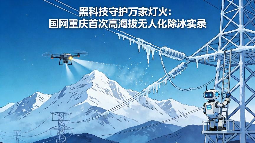 黑科技守护万家灯火：国网重庆首次高海拔无人化除冰实录