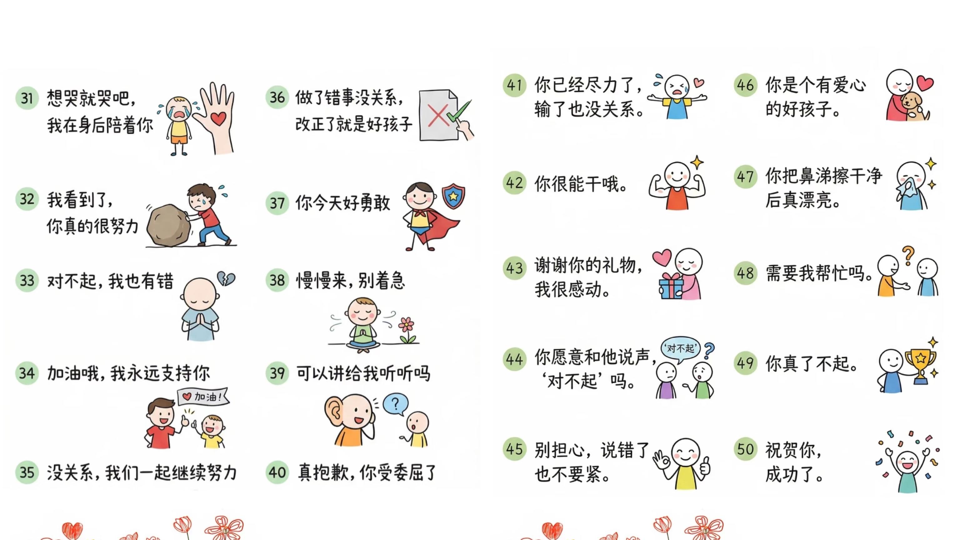 收藏！孩子最渴望从你口中听到的100句话