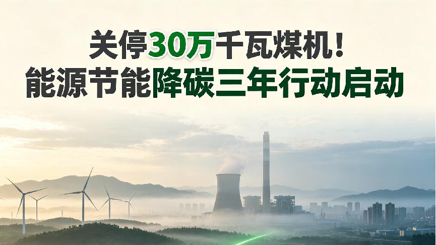 关停30万千瓦煤机！能源节能降碳三年行动启动