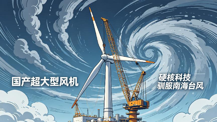 国产超大型风机成功吊装，硬核科技如何驯服南海台风？