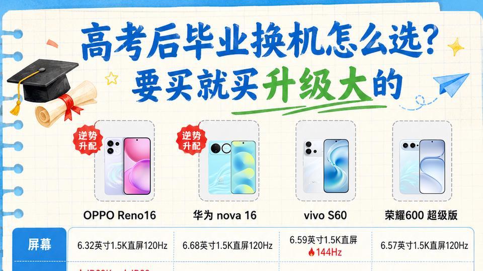 🎓高考完毕业换机怎么选？一张图看懂