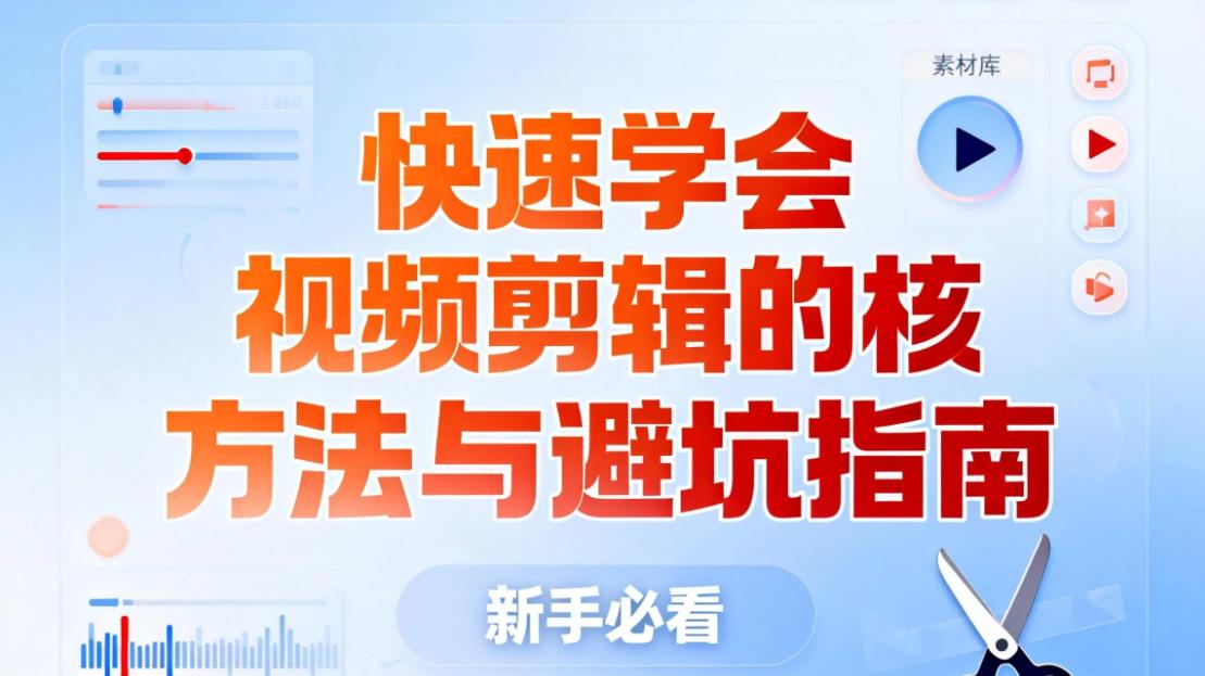 快速学会视频剪辑的核心方法与避坑指南! !