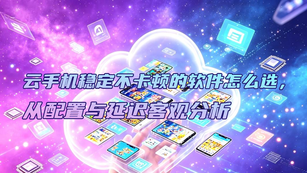 云手机稳定不卡顿的软件怎么选，从配置与延迟客观分析