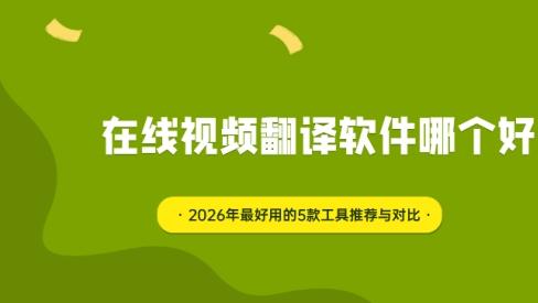 在线视频翻译软件哪个好？2026年最好用的5款工具推荐与对比