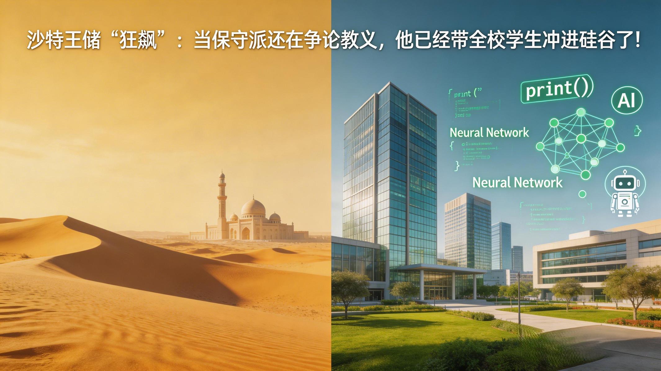 沙特王储“狂飙”：当保守派还在谈教义，他已经带学生冲进硅谷了