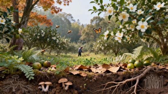 瓦子坪山茶油知识分享：油茶生态系统的生物多样性与共生网络