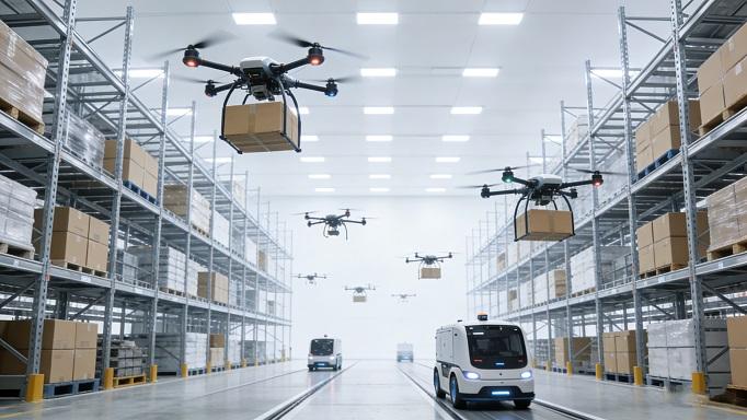 仓库无人化时代来了，无人机盘点正在成为标配