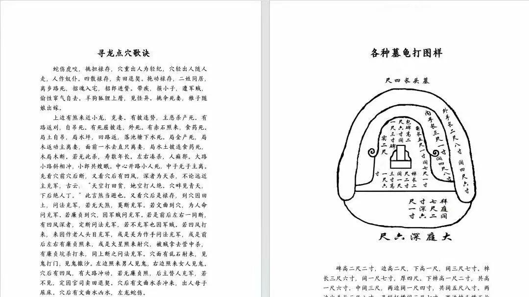 三僚曾杨嫡传《地理真传秘本・九尺内堂作法》209 页两册救害剪砂 + 360 形穴葬法 怪穴破惑真传