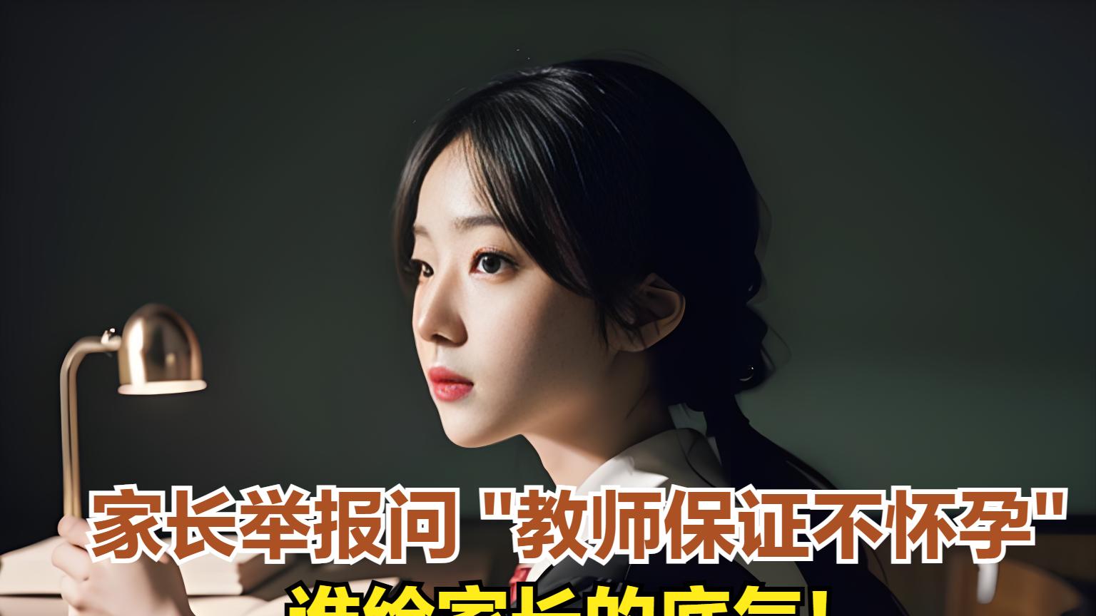 家长举报问 "教师保证不怀孕"，谁给家长的底气！
