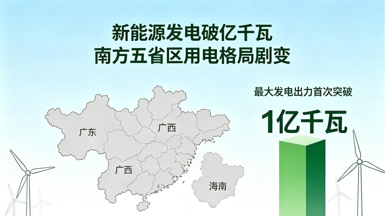 新能源发电突破1亿千瓦！南方五省区用电格局彻底变了