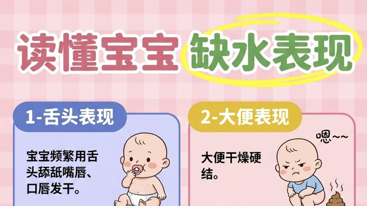 宝宝喝水这件小事，看懂缺水信号，喝对水量才不伤