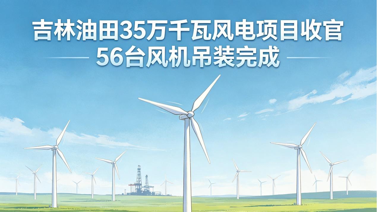 56台风机全部就位！吉林油田35万千瓦风电项目冲刺收官