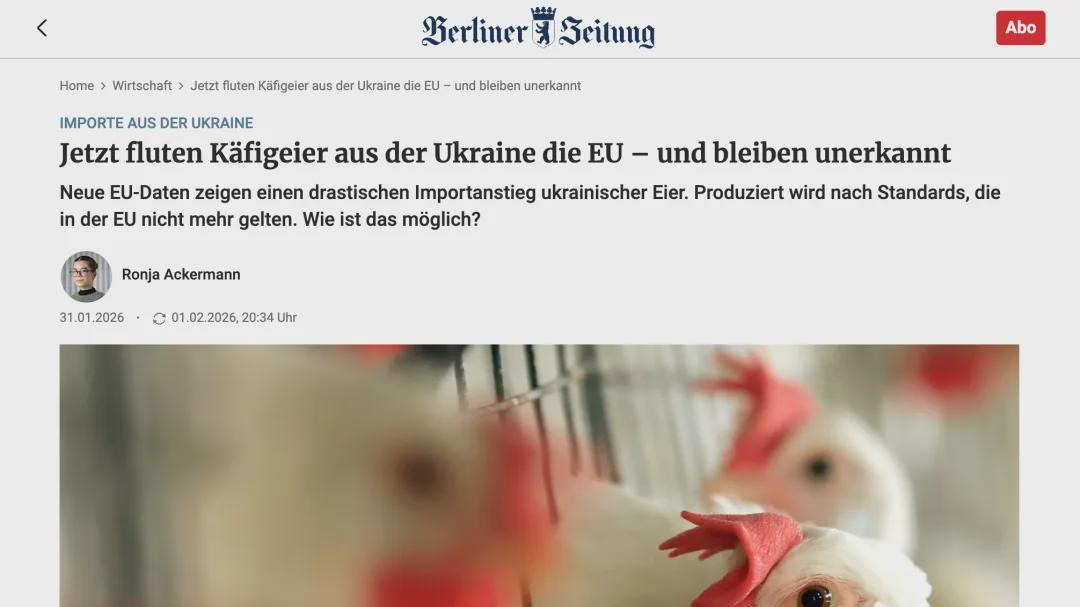 德国《柏林日报》发文称，泽连斯基亲密盟友靠鸡蛋生意，积累了巨额腐败资金