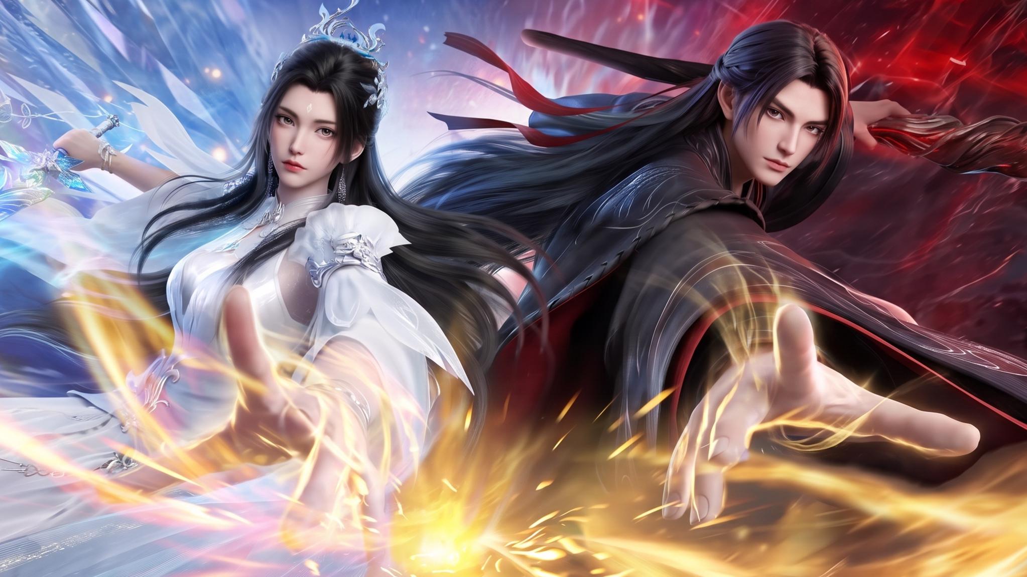 《诛仙》张小凡与陆雪琪在镇魔古洞双向奔赴，携手击败兽神