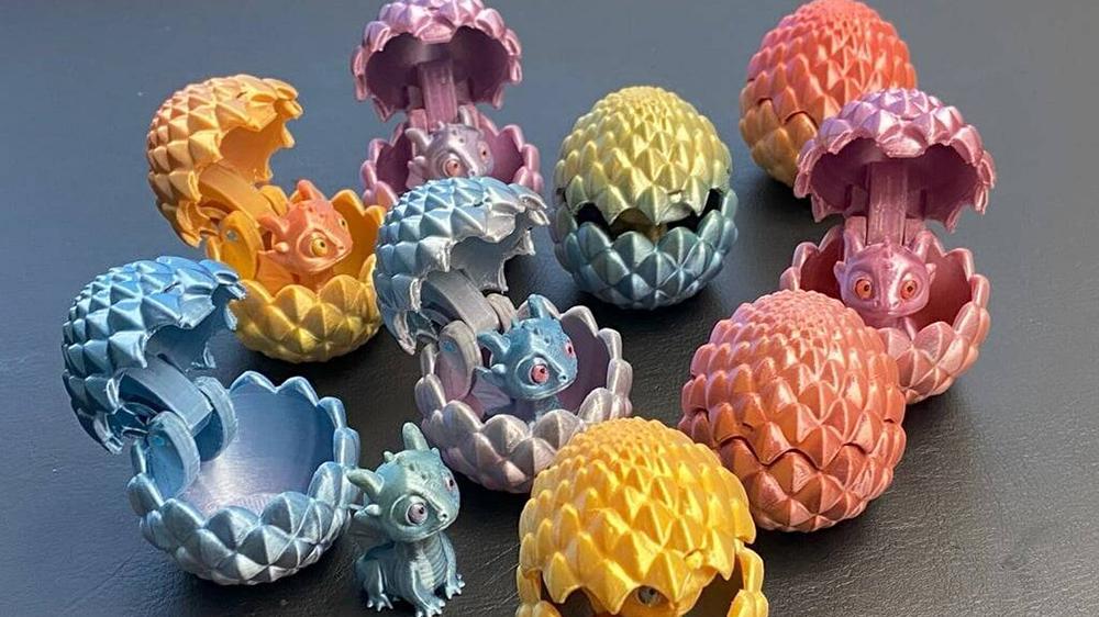 3D打印龙蛋玩具手板模型-齐乐手板