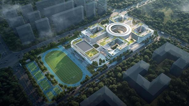 杭州这所新中学封顶，外形竟是一朵“桂花”