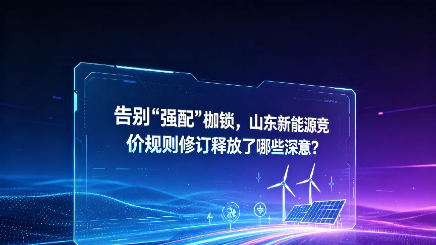 告别“强配”枷锁，山东新能源竞价规则修订释放了哪些深意？