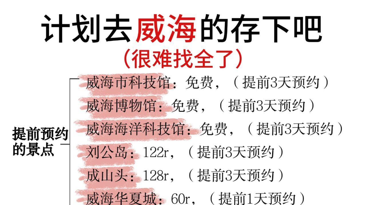 威海旅游，本地人花6️h整理的敲全攻略速抄