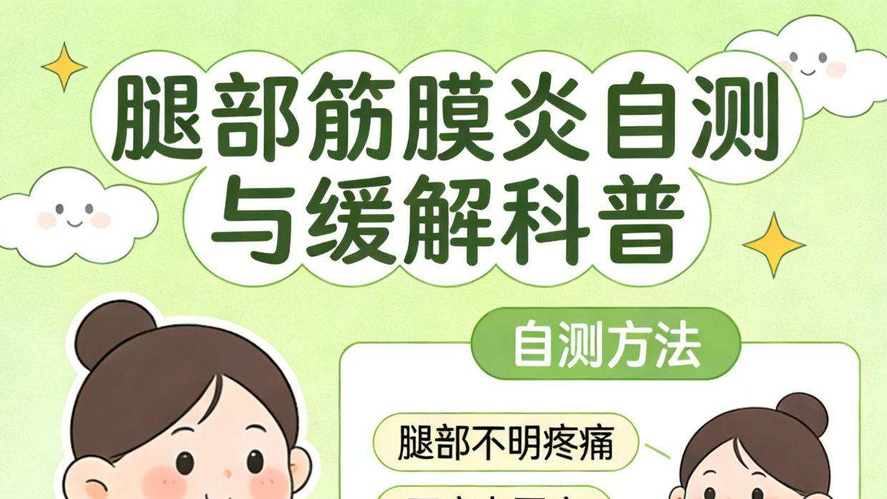 腿疼不是小事！这3个动作自测是否中招筋膜炎！