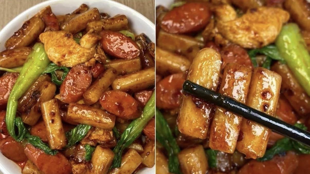 炒年糕这样做，软糯咸香超好吃