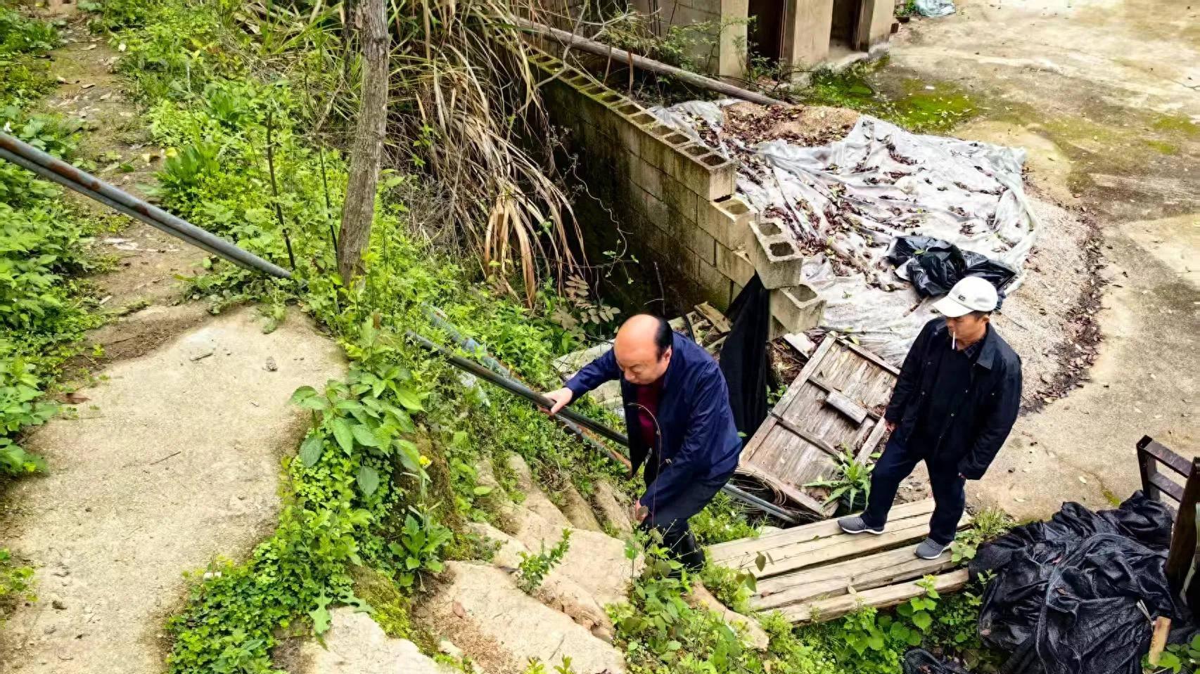 蘑菇大王丁伦保在江西省鄱阳县莲花山乡胡彩云家庭农场指导