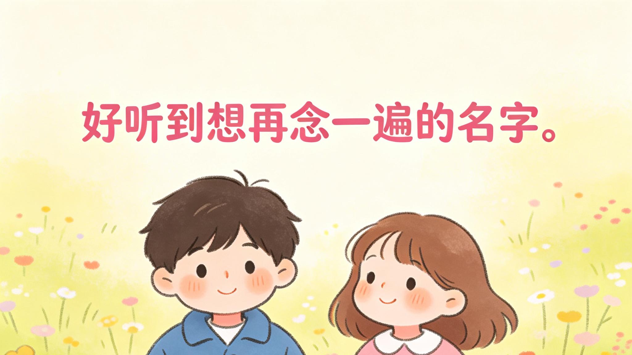 一儿一女，好听到想再念一遍的名字