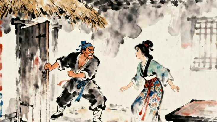 恶霸贪淫想洞房，女子不怒反喜：你这败类，我等你多时了！