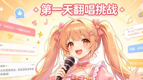 甜妹版第一天翻唱挑战刷屏 反差甜到我心巴