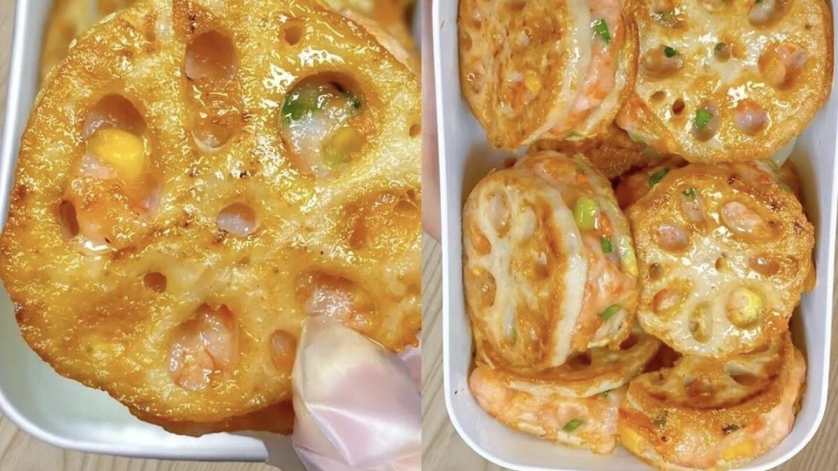 脆藕夹虾滑停不下嘴
