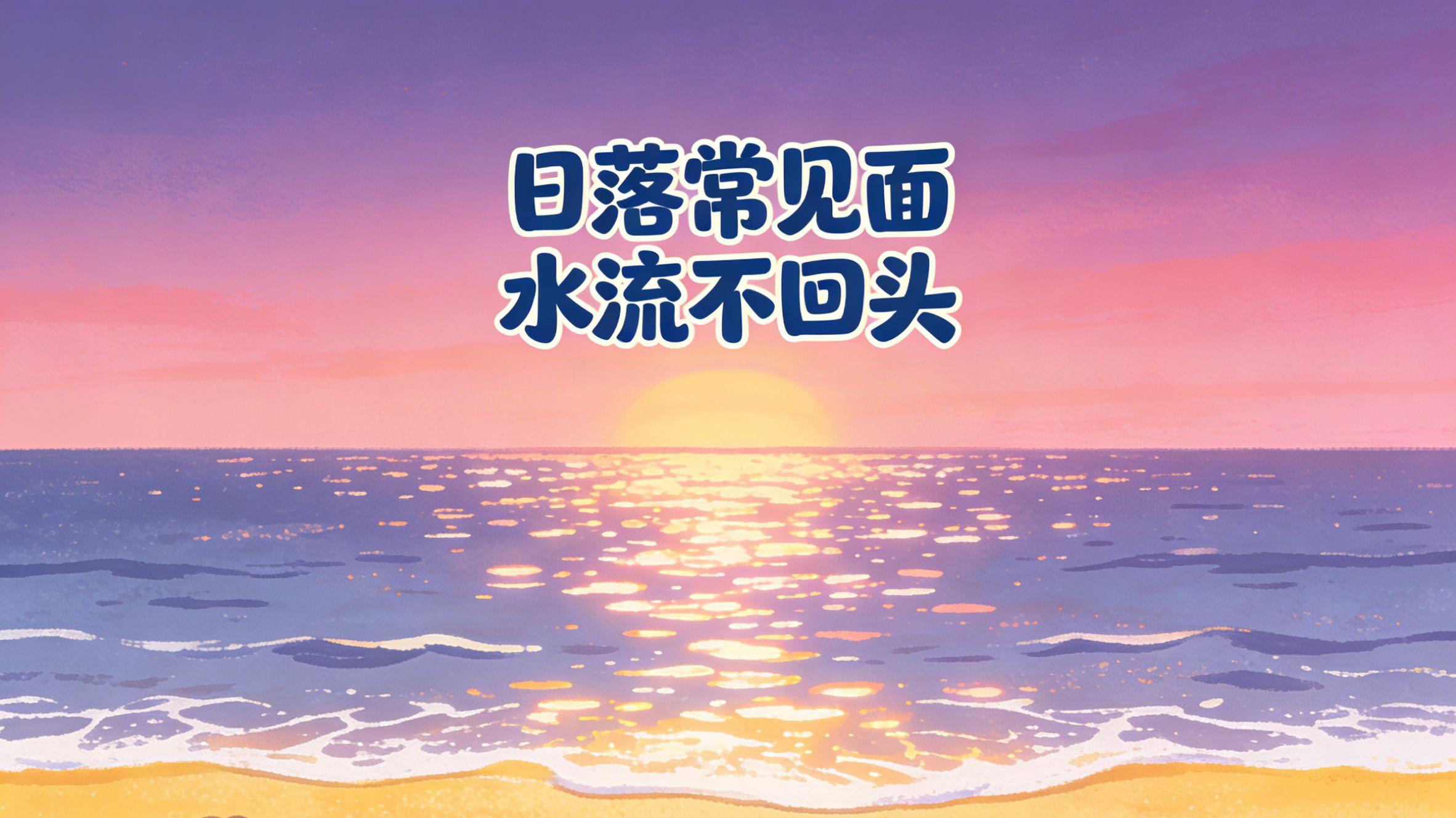 老话说：日落常见面，水流不回头