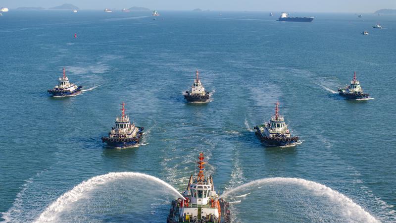 国内最大新能源拖轮船队在厦门港建成投用