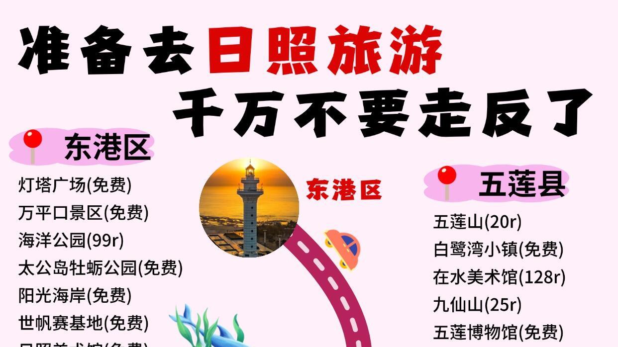 日照旅行，两天一夜路线（不绕路版）