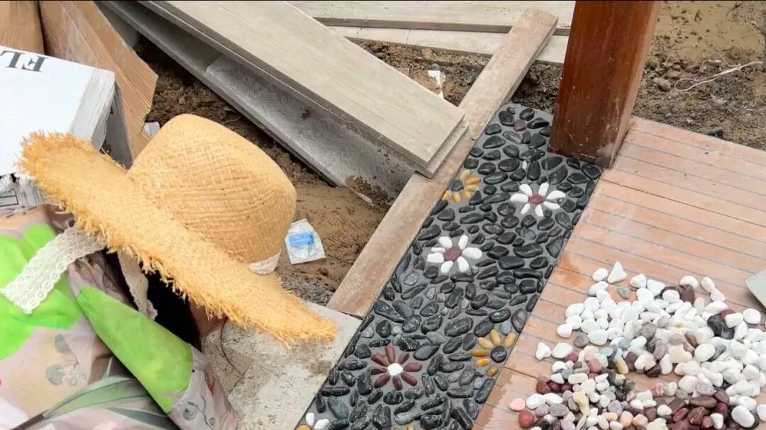 幼儿园鹅卵石地面铺装工艺