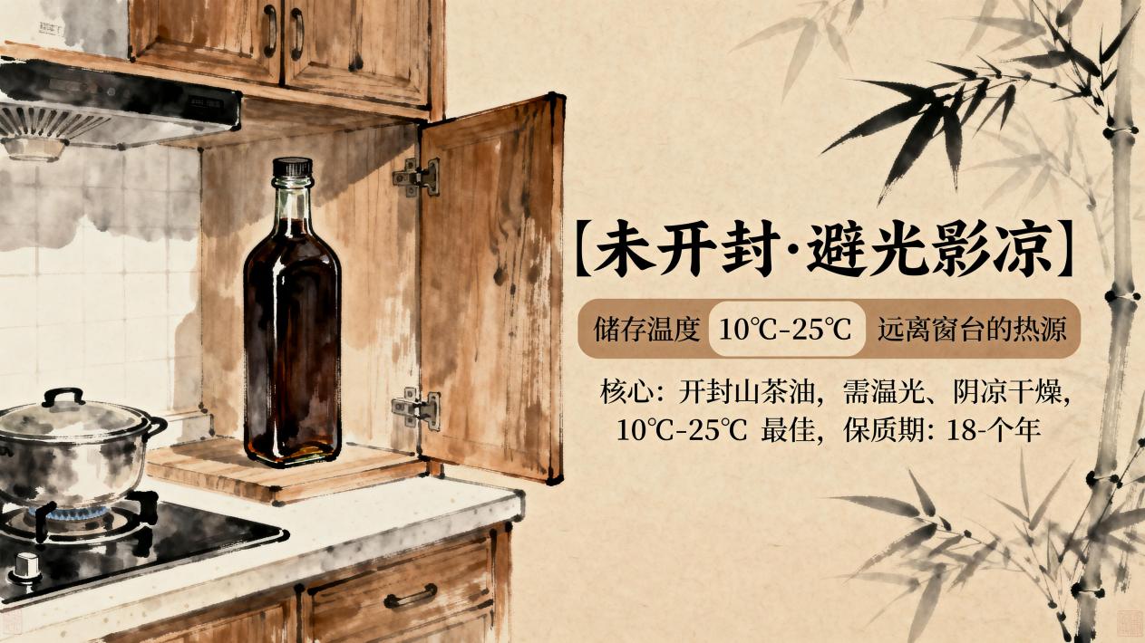 瓦子坪山茶油知识分享：山茶油怎么保存？