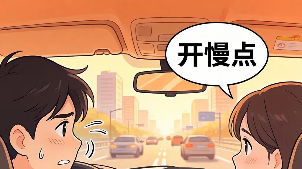打工上班的路上开车，你说的“开慢点”看似安全，实则干扰