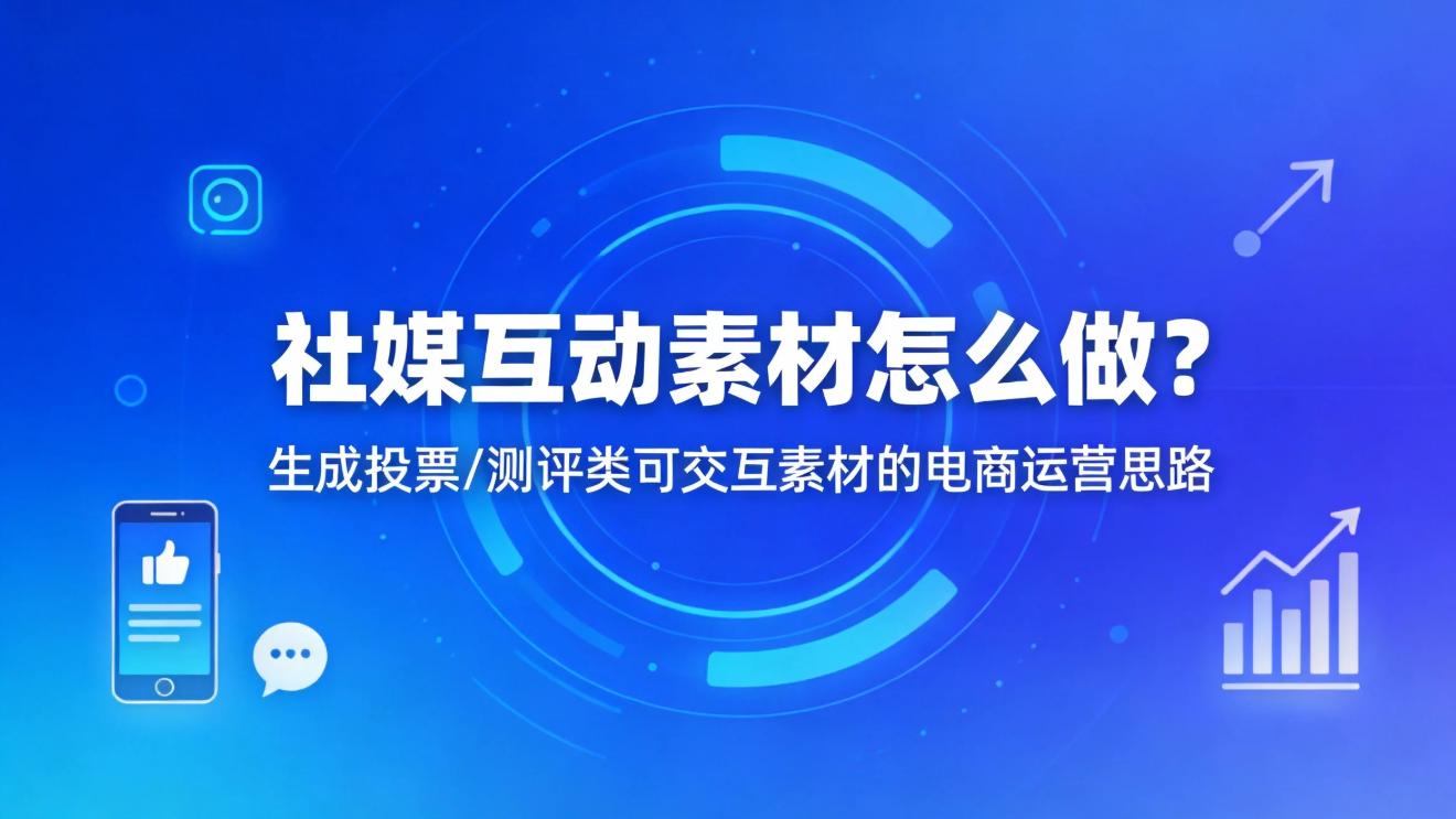 社媒互动素材怎么做？生成可交互素材的电商运营思路