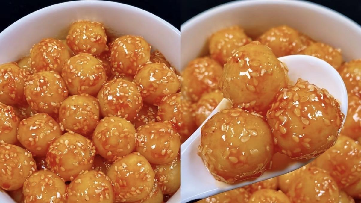 小圆球裹满酱，比肉还香