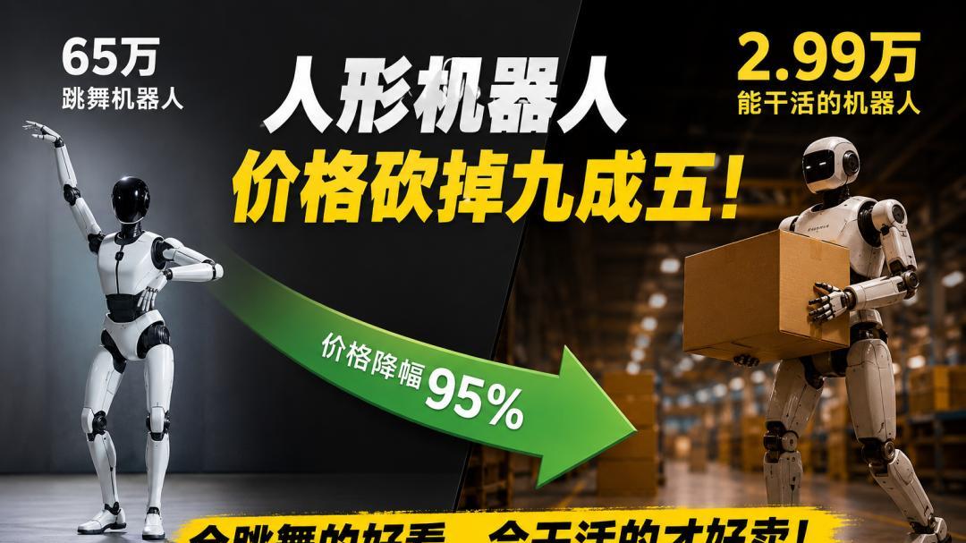 从65万降到2.99万，人形机器人价格砍掉九成五：会跳舞的机器人好看，会干活的机器人才好卖