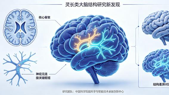重大突破！中国科学家发现灵长类大脑 “核心骨架”