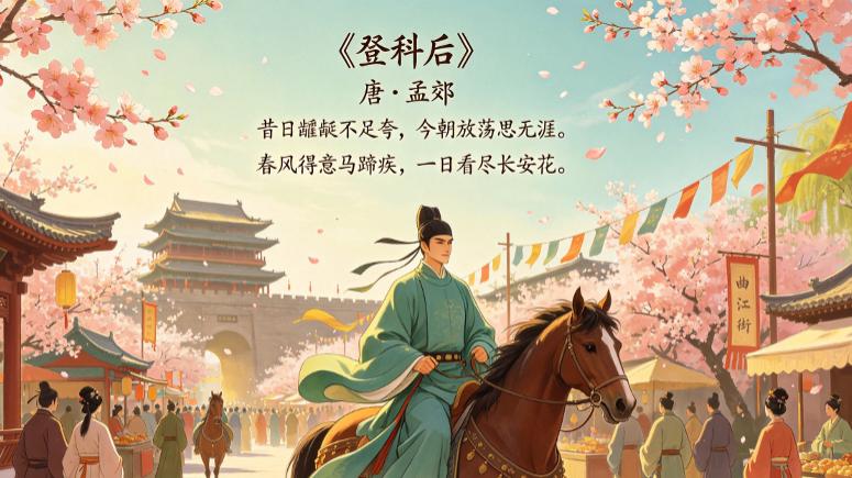 孟郊：得意的前提，是别放弃，更需要小心得意忘形！
