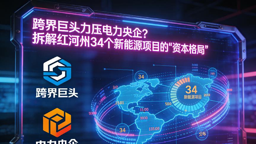 跨界巨头力压电力央企？拆解红河州34个新能源项目的“资本格局”