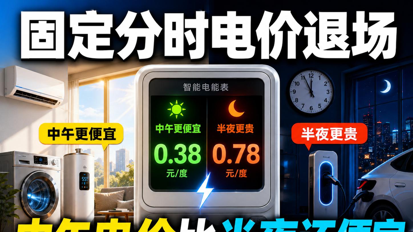 执行了40多年的固定分时电价开始退场：中午的电比半夜还便宜，你家电费单正在被悄悄改写