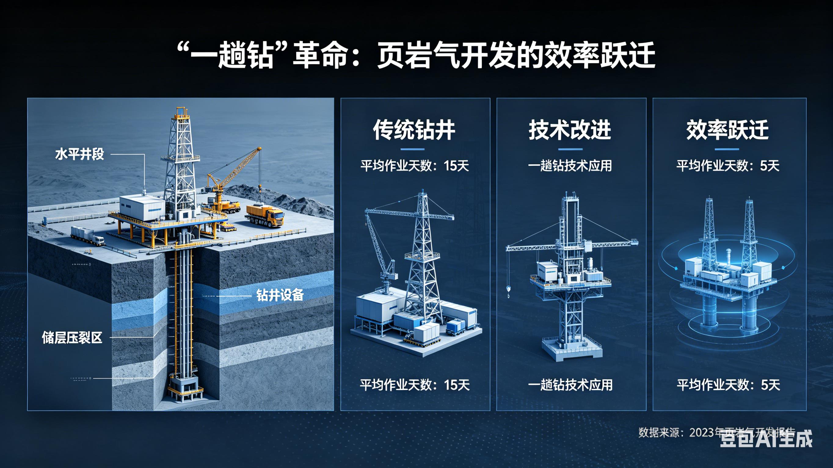 “一趟钻”革命：页岩气开发的效率跃迁