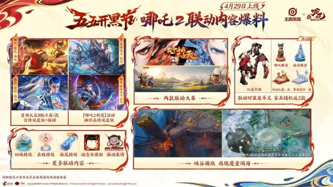 铠、芈月哪吒联动皮肤迎来爆料，品质出人意料，其他联动内容一览