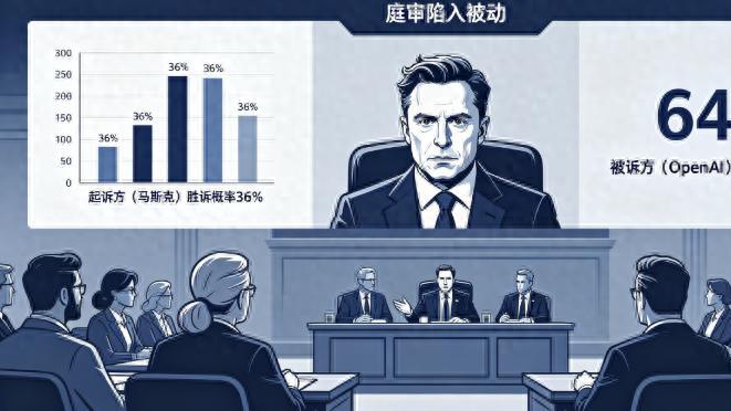 马斯克起诉OpenAI胜诉概率仅36%，庭审陷入被动