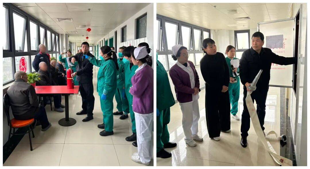 河南安阳：殷都区人民医院特困托养中心开展消防应急演练