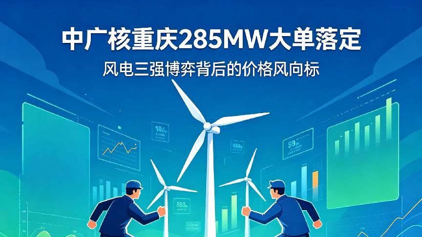中广核重庆285MW大单落定，风电三强博弈背后的价格风向标